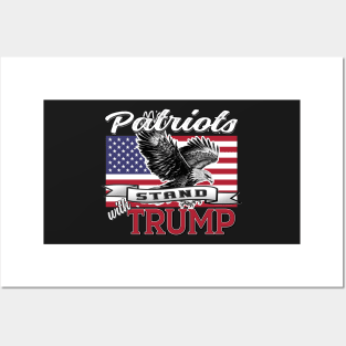 Copy of Patriots Stand WithTrump Eagle USA Flag Patriot Design Posters and Art